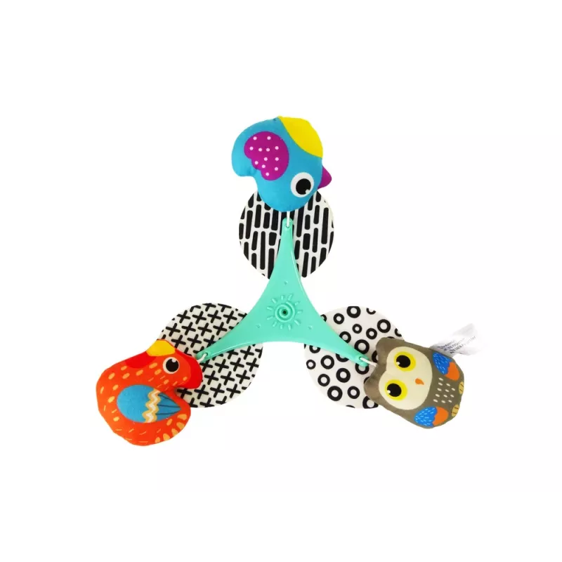LEAN TOYS Carrossel de Melodias Pássaros Coloridos para Berço e Carrinho de Bebé
