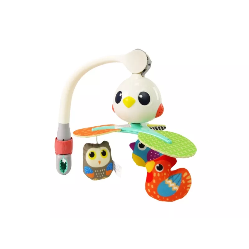 LEAN TOYS Carrossel de Melodias Pássaros Coloridos para Berço e Carrinho de Bebé