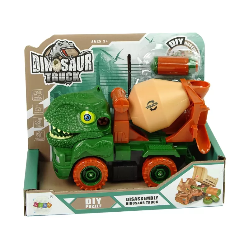 LEAN TOYS Betoneira dinossauro Unwrecker acessório verde