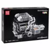 LEAN TOYS Blocos de construção motor de carro V8 transmissão 2024 el.