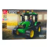 LEAN TOYS Blocos de construção trator agrícola verde 304 peças