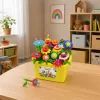 LEAN TOYS Blocos de Flores Jardim Florido Colorido em Cartão 73 unid.
