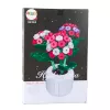 LEAN TOYS Blocos de construção Hortênsia rosa em vaso 342 peças