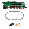 LEAN TOYS 23646 conjunto de blocos de construção locomotiva a vapor RC com telecomando e carris, 2348 peças