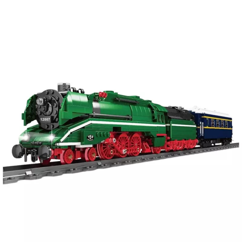LEAN TOYS 23646 conjunto de blocos de construção locomotiva a vapor RC com telecomando e carris, 2348 peças
