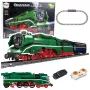 LEAN TOYS 23646 conjunto de blocos de construção locomotiva a vapor RC com telecomando e carris, 2348 peças