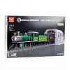 Blocos de construção locomotiva a vapor telecomandada RC LEAN TOYS verde 1212 peças