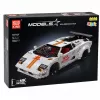 LEAN TOYS Blocos de construção carro desportivo com controlo remoto RC branco 1384 peças