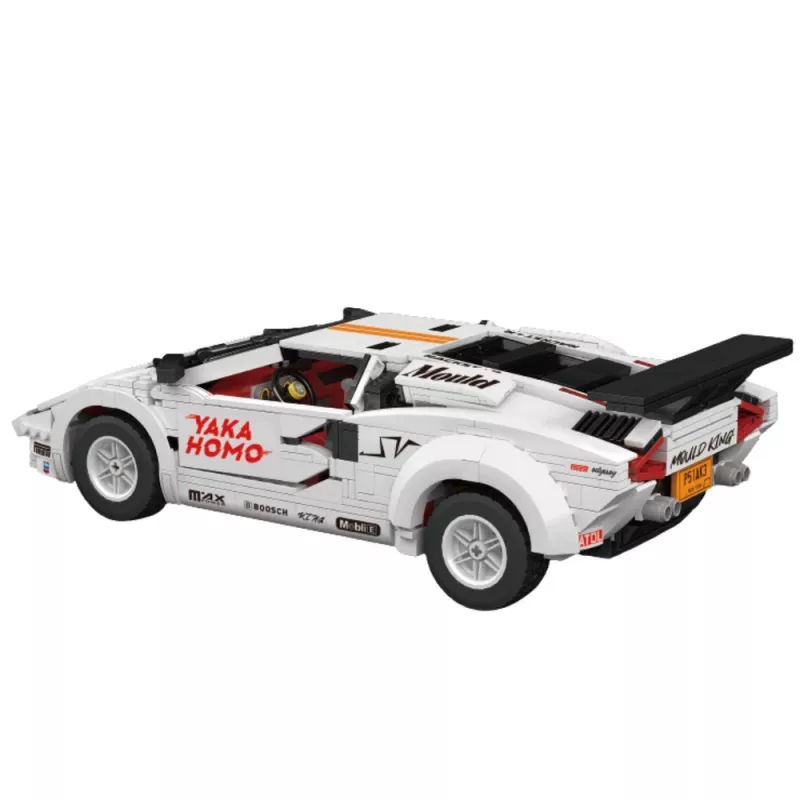 LEAN TOYS Blocos de construção carro desportivo com controlo remoto RC branco 1384 peças