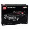 LEAN TOYS Blocos de construção carro clássico descapotável Cadi-Elrado preto 1324 peças