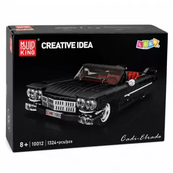 LEAN TOYS Blocos de construção carro clássico descapotável Cadi-Elrado preto 1324 peças