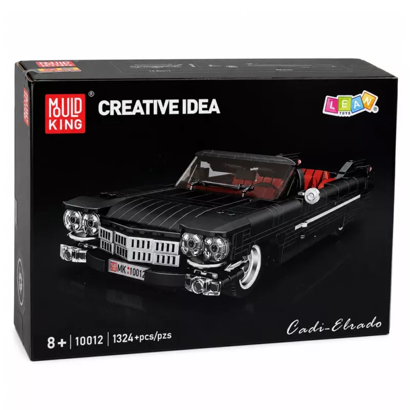 LEAN TOYS Blocos de construção carro clássico descapotável Cadi-Elrado preto 1324 peças
