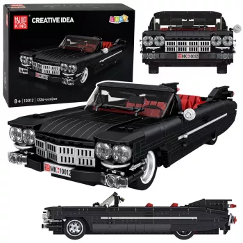 LEAN TOYS Blocos de construção carro clássico descapotável Cadi-Elrado preto 1324 peças