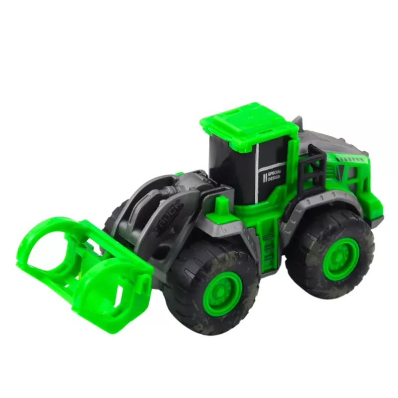 LEAN TOYS Veículo de Construção Escavadora Carregadora Bulldozer Verde Drive Mix