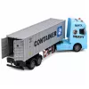 LEAN TOYS camião porta-contentores com portas de abertura, luz e som – azul, 54 cm