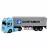 LEAN TOYS camião porta-contentores com portas de abertura, luz e som – azul, 54 cm