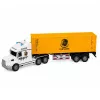 LEAN TOYS Camião porta-contentores com portas que abrem, luzes e sons, Amarelo, 54 cm