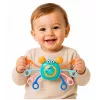 LEAN TOYS Brinquedo sensorial caranguejo para bebés chocalho mordedor azul