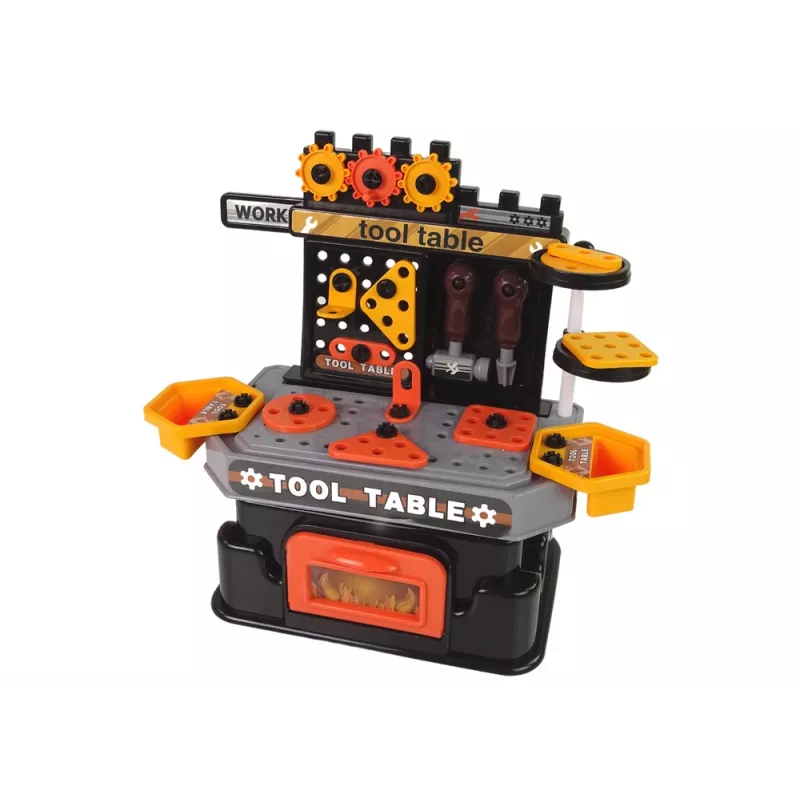 LEAN TOYS Oficina criativa DIY Conjunto de bancada de trabalho com ferramentas de 57 peças