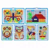 Conjunto criativo puzzle de mosaico de botões com pinos de cogumelo em mala 300 unidades LEAN TOYS