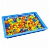 Conjunto criativo puzzle de mosaico de botões com pinos de cogumelo em mala 300 unidades LEAN TOYS