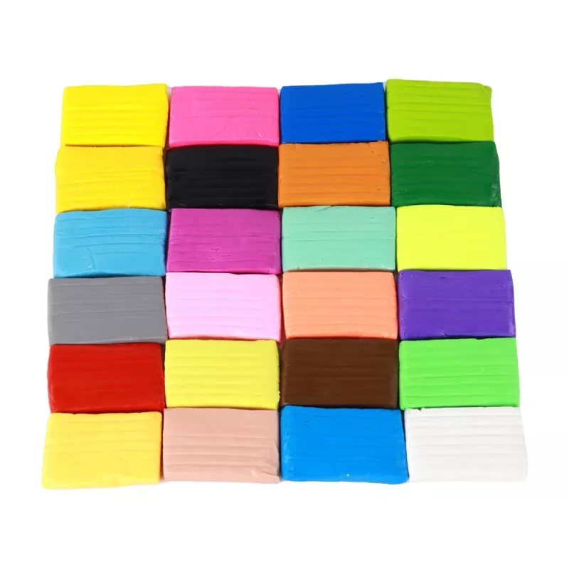 LEAN TOYS Conjunto criativo plasticina massa de modelar 24 cores com acessórios