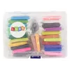 LEAN TOYS Conjunto criativo plasticina massa de modelar 24 cores com acessórios