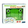 LEAN TOYS Blocos de madeira espaciais criativos puzzle 3D rã