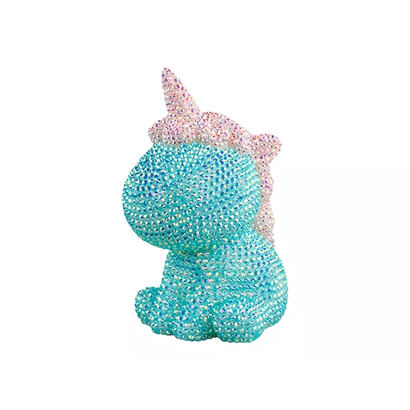 LEAN TOYS Kit Criativo Unicórnio DIY Diamantes Cristais Azul