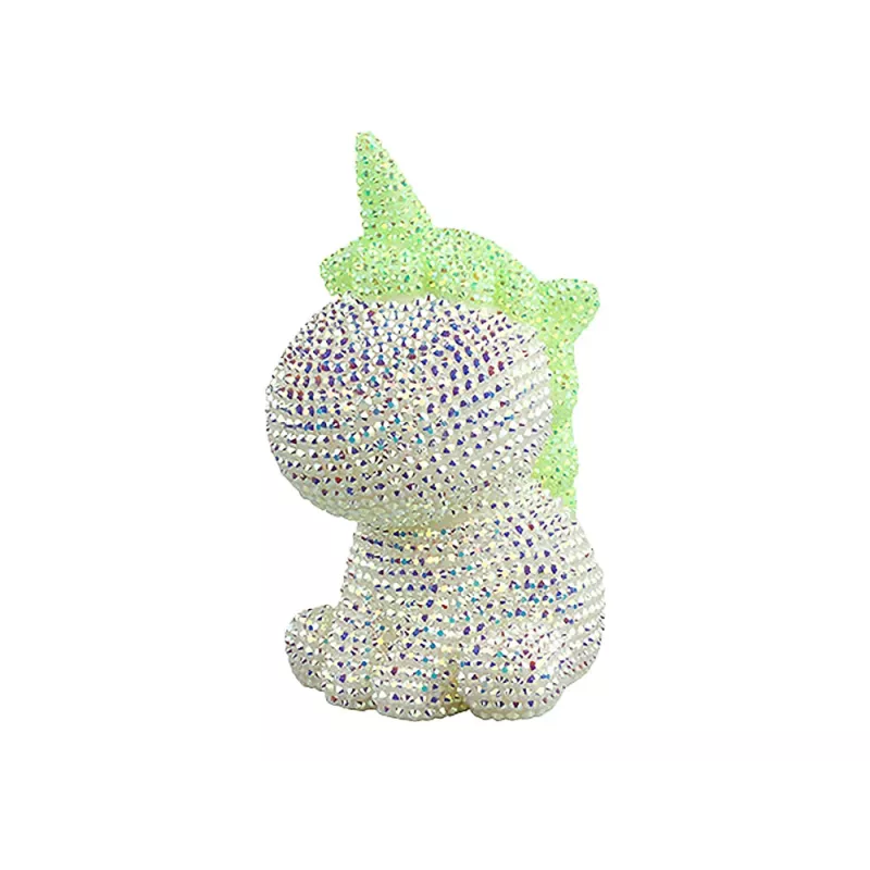 LEAN TOYS Kit Criativo Unicórnio DIY Diamantes Cristais Verde