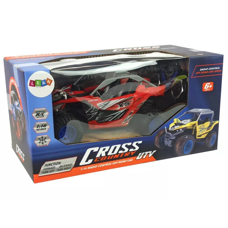 LEAN TOYS Carro telecomandado todo-o-terreno 27 MHz vermelho
