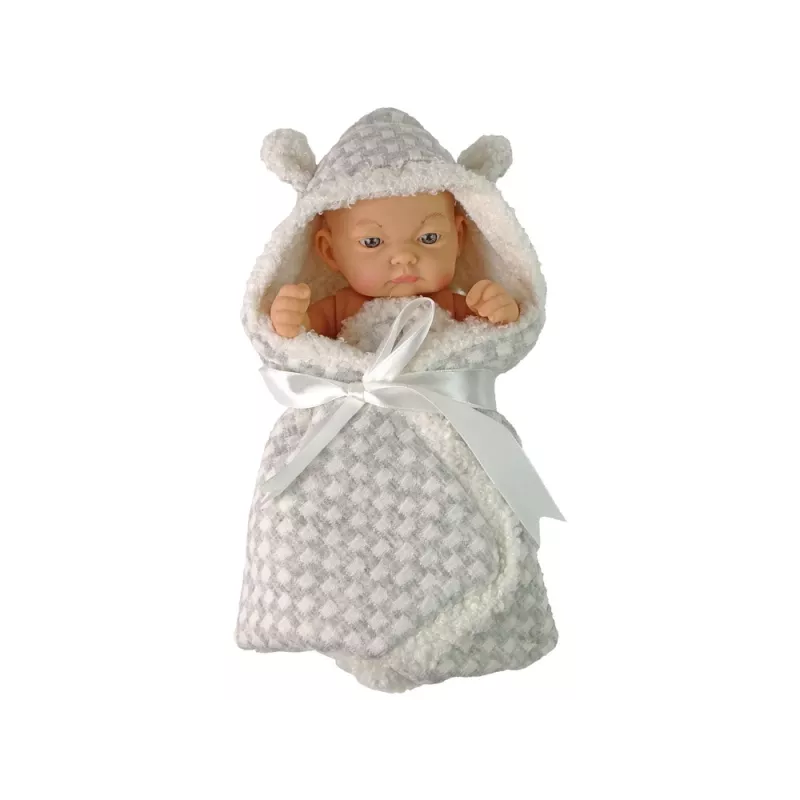 LEAN TOYS Boneca Bebé Fofa Cinzento Cocar