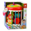LEAN TOYS Cubo sensorial cilíndrico classificador de formas interativo com luz e som - multicolor (22659)