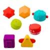 LEAN TOYS Cubo sensorial cilíndrico classificador de formas interativo com luz e som - multicolor (22659)