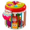 LEAN TOYS Cubo sensorial cilíndrico classificador de formas interativo com luz e som - multicolor (22659)