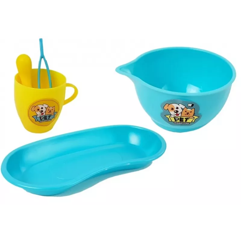 LEAN TOYS Conjunto de dentista para cães, pequena mala de médico. Escova de dentes. Pasta de dentes comprimida.
