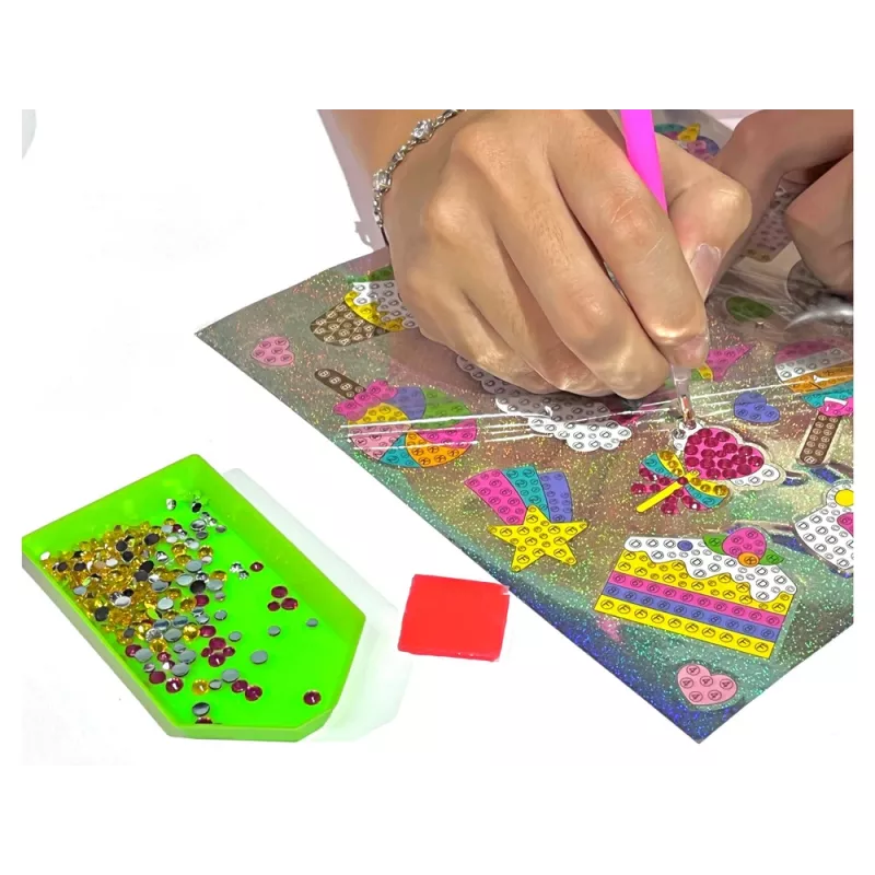 LEAN TOYS conjunto de autocolantes de bordado diamante espaço astronauta mosaico