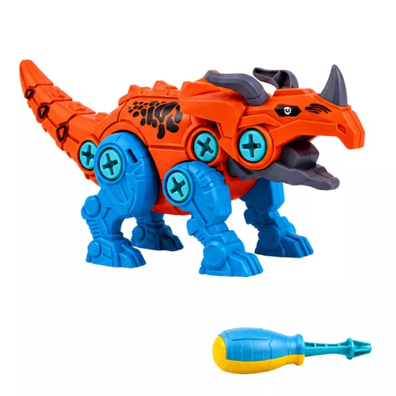LEAN TOYS Blocos de Construção Dinossauro Conjunto de Parafusos com Chave de Fendas 4-em-1