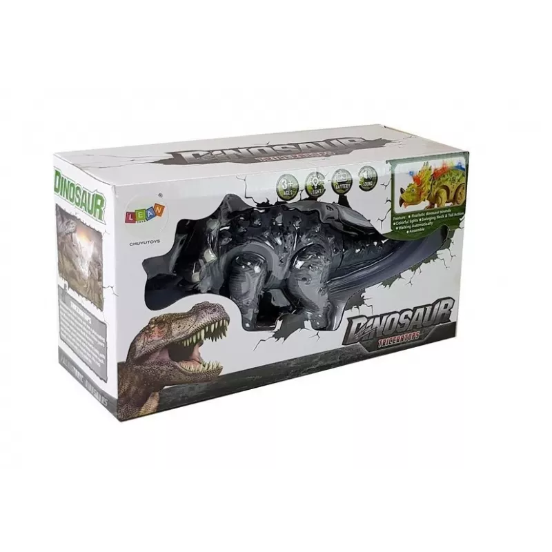 LEAN TOYS Dinossauro a Pilhas Triceratops Cinzento