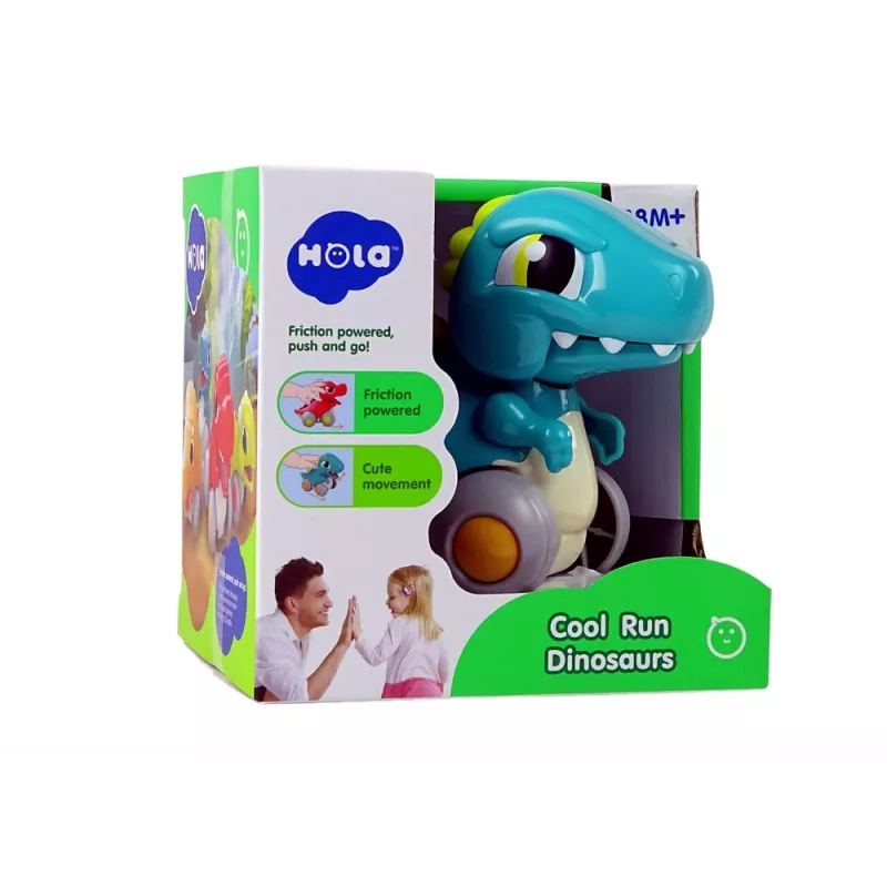 LEAN TOYS Dinossauro sobre Rodas Figura Azul