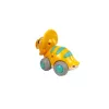 LEAN TOYS Dinossauro sobre Rodas Figura Triceratops Amarela
