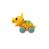 LEAN TOYS Dinossauro sobre Rodas Figura Triceratops Amarela