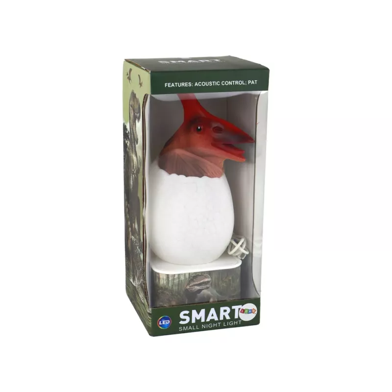 LEAN TOYS Dinossauro Pterossauro LED Micro USB Lâmpada Ovo - 16 cores RGB, toque e comando, recarregável