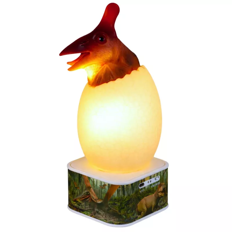 LEAN TOYS Dinossauro Pterossauro LED Micro USB Lâmpada Ovo - 16 cores RGB, toque e comando, recarregável