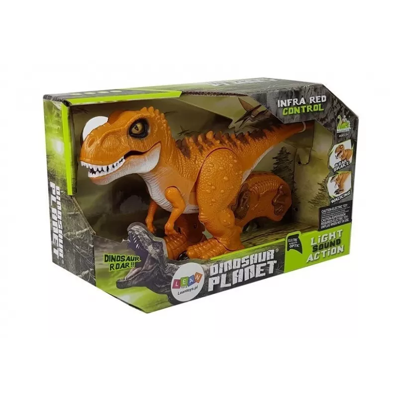 LEAN TOYS Dinossauro controlado por rádio R/C Bronze Som Luz