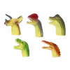 LEAN TOYS Dinossauro Dedoches Sensoriais de Borracha