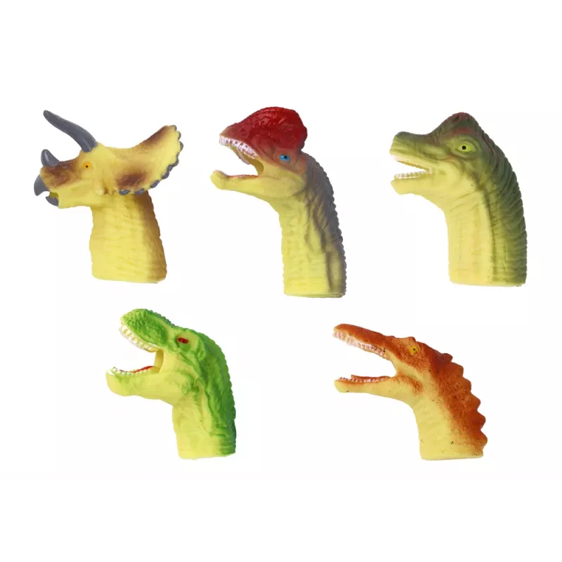 LEAN TOYS Dinossauro Dedoches Sensoriais de Borracha