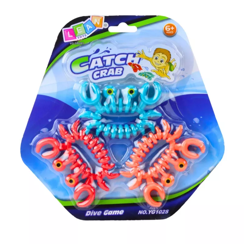 LEAN TOYS brinquedo de mergulho diversão na água caranguejos coloridos 3 unid.
