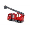 LEAN TOYS Carro de bombeiros DIY 2em1 Kit com escada amovível, chave de fendas, efeitos sonoros e luminosos, capacete