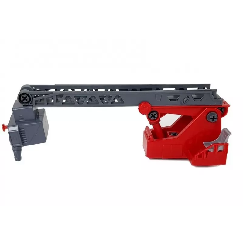 LEAN TOYS Carro de bombeiros DIY 2em1 Kit com escada amovível, chave de fendas, efeitos sonoros e luminosos, capacete